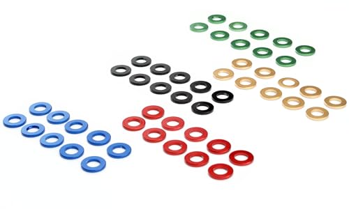 Unterlegscheiben M5 M6 M8 M10 Aluminium Scheibe DIN 125 blau rot schwarz gold grün eloxiert, Farbauswahl:Schwarz eloxiert, Abmessung & Menge:M10-50er Pack von SEGO