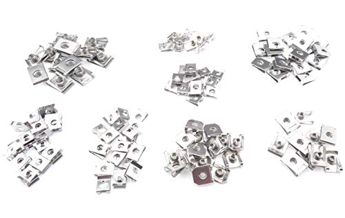 Verkleidungsclipse M4 M5 M6 M8 Edelstahl A2 3,5 3,9 4,2 4,8 5,5mm Blechmuttern, Gewinde:M5, Menge:50er Set von SEGO