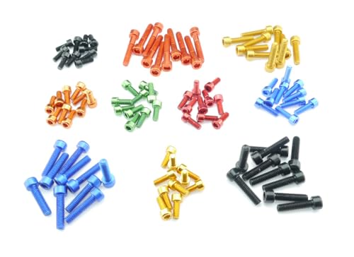 Zylinderkopf Schrauben Aluminium Innensechskant M5 M6 Alu eloxiert DIN 912 5mm 6mm, Farbauswahl:Blau eloxiert, Abmessung & Menge:M5x16-50 Stk. von SEGO