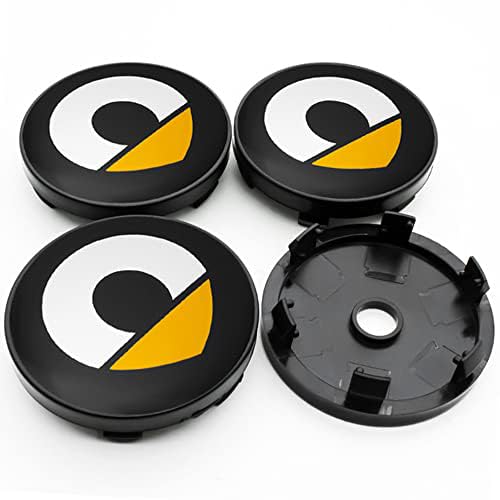 SEGSFGHD 4 Stück Nabendeckel, für Smart 451 453 Fortwo Forfour 60mm Radmittelkappen Nabenkappen Zubehö Auto Tuning Wasserdicht Anti-Rost,A von SEGSFGHD