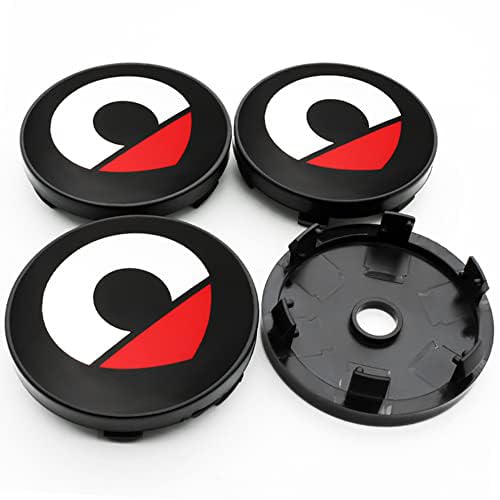 SEGSFGHD 4 Stück Nabendeckel, für Smart 451 453 Fortwo Forfour 60mm Radmittelkappen Nabenkappen Zubehö Auto Tuning Wasserdicht Anti-Rost,B von SEGSFGHD