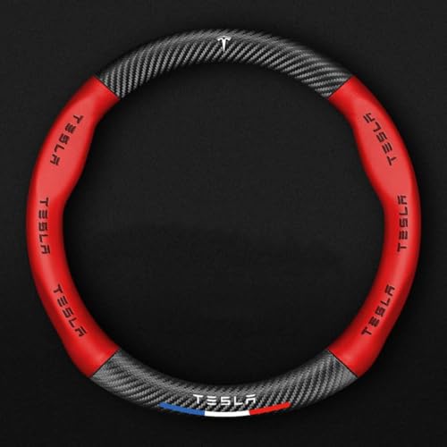 SEGSFGHD Auto Lenkradbezug, für Tesla Model x P100d AWD/Plaid AWD Leder Auto Lenkradabdeckung Lenkradschoner,Anti Rutsch Atmungsaktiv Auto Lenkrad Abdeckung,O-Red SEGSFGHD Auto Lenkradbezug, für Tesla Model x P100d AWD/Plaid AWD Leder Auto Lenkradabdeckung Lenkradschoner,Anti Rutsch Atmungsaktiv Auto Lenkrad Abdeckung,O-Red von SEGSFGHD
