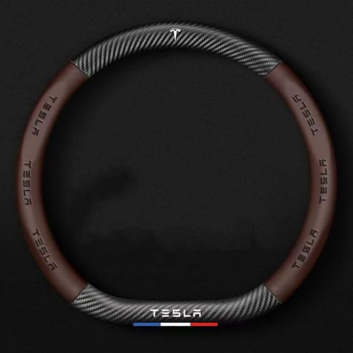 SEGSFGHD Auto Lenkradbezug, für Tesla Model x P100d AWD/Plaid AWD Leder Auto Lenkradabdeckung Lenkradschoner,Anti Rutsch Atmungsaktiv Auto Lenkrad Abdeckung,d-Brown SEGSFGHD Auto Lenkradbezug, für Tesla Model x P100d AWD/Plaid AWD Leder Auto Lenkradabdeckung Lenkradschoner,Anti Rutsch Atmungsaktiv Auto Lenkrad Abdeckung,d-Brown von SEGSFGHD