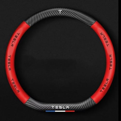 SEGSFGHD Auto Lenkradbezug, für Tesla Model x P100d AWD/Plaid AWD Leder Auto Lenkradabdeckung Lenkradschoner,Anti Rutsch Atmungsaktiv Auto Lenkrad Abdeckung,d-Red SEGSFGHD Auto Lenkradbezug, für Tesla Model x P100d AWD/Plaid AWD Leder Auto Lenkradabdeckung Lenkradschoner,Anti Rutsch Atmungsaktiv Auto Lenkrad Abdeckung,d-Red von SEGSFGHD