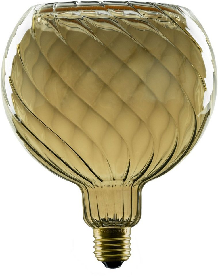 SEGULA LED-Leuchtmittel LED Floating Globe 150 twisted smokey grau, E27, Warmweiß, dimmbar, E27, Floating Globe 150 twisted smokey grau von SEGULA