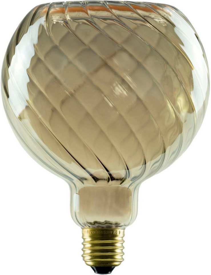 SEGULA LED-Leuchtmittel LED Floating Globe 125 twisted smokey grau, E27, 1 St., Extra-Warmweiß, LED Floating Globe 125 twisted smokey grau, E27, 6W, CRI >85, dimmbar von SEGULA