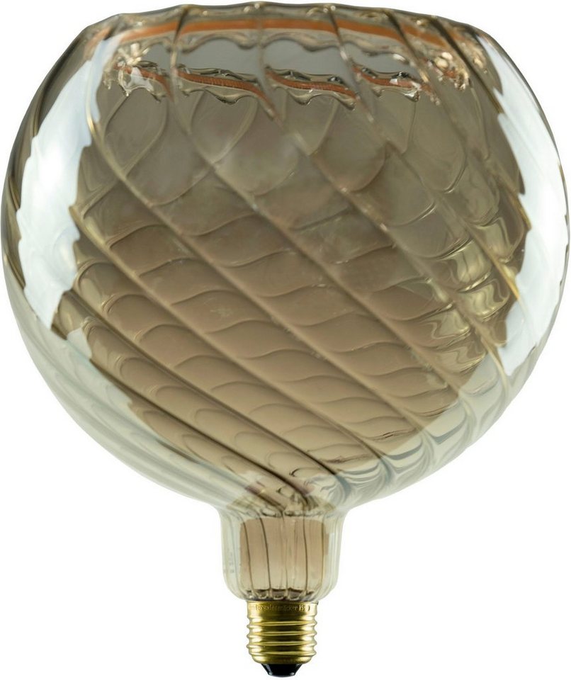 SEGULA LED-Leuchtmittel LED Floating Globe 200 twisted smokey grau, E27, 1 St., Extra-Warmweiß, LED Floating Globe 200 twisted smokey grau, E27, 6W, CRI >85, dimmbar von SEGULA