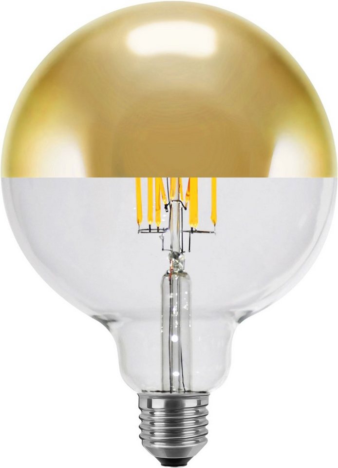 SEGULA LED-Leuchtmittel LED Globe 125 Spiegelkopf Gold, E27, Warmweiß, dimmbar, E27, Globe 125 Spiegelkopf Gold, 2700K von SEGULA