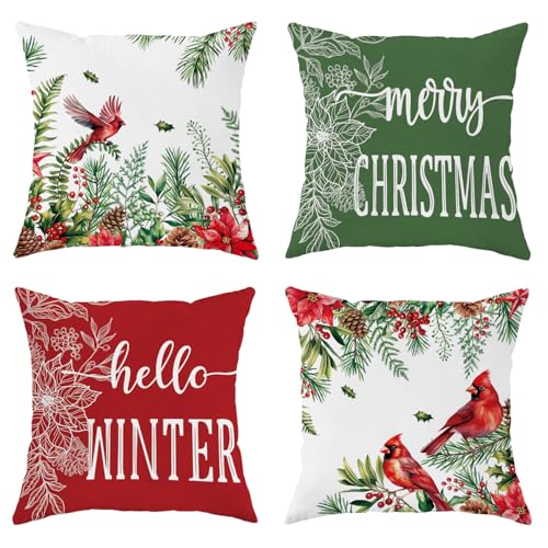 SEGXCFL Weihnachts-Kissenbezüge, dekorativ, Samt, Schneemann, Weihnachtsdeko für Zuhause, Couch, Sofa, Wohnzimmer, Schlafzimmer, drinnen und draußen, christliches Rotgrün, 45,7 x 45,7 cm, 4 Stück SEGXCFL Weihnachts-Kissenbezüge, dekorativ, Samt, Schneemann, Weihnachtsdeko für Zuhause, Couch, Sofa, Wohnzimmer, Schlafzimmer, drinnen und draußen, christliches Rotgrün, 45,7 x 45,7 cm, 4 Stück von SEGXCFL