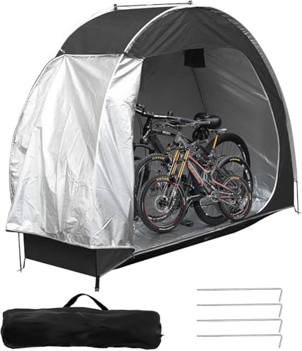 Fahrradzelt, Tragbare Fahrradschuppen, Gerätezelt, Fahrrad Garage, Outdoor Fahrradabdeckung, Camping Gartenzelt Kuppelzelte, 210D Oxford-Stoff, für Fahrräder Motorräder Gartengeräte Rasenmäher, S von SEHAUSEU