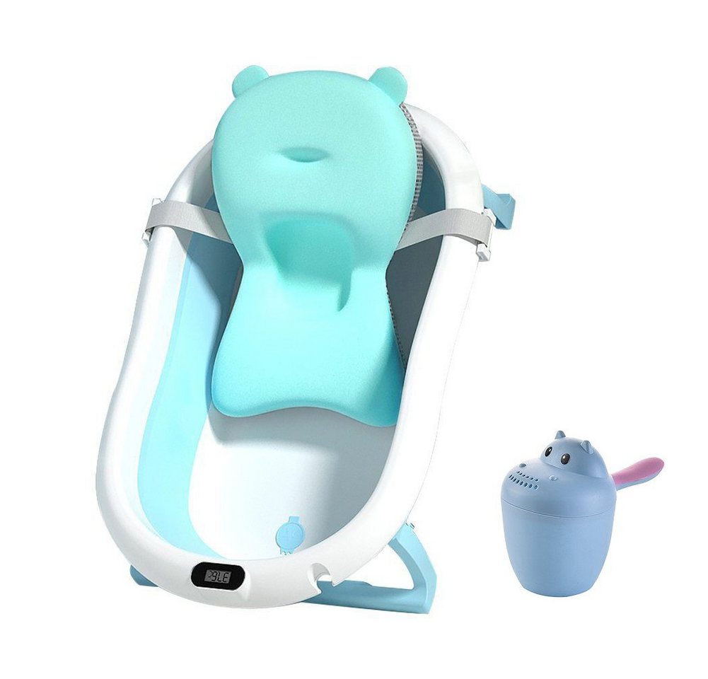 SEHAUSEU Babybadewanne Babywanne Badewanne faltbar, mit Thermometer, Haarwaschbecher, mit verstellbarem Kissen–Matratze SEHAUSEU Babybadewanne Babywanne Badewanne faltbar, mit Thermometer, Haarwaschbecher, mit verstellbarem Kissen–Matratze von SEHAUSEU