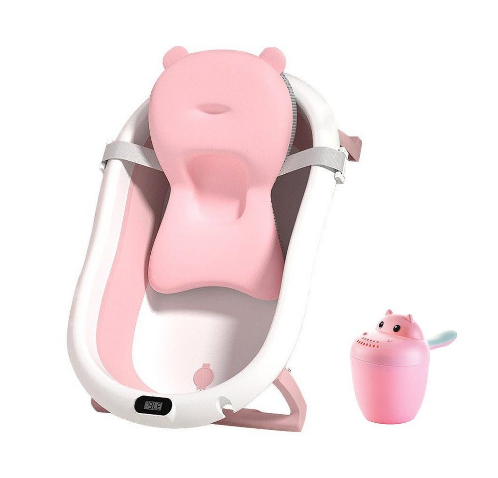 SEHAUSEU Babybadewanne Babywanne Badewanne faltbar, mit Thermometer, Haarwaschbecher, mit verstellbarem Kissen–Matratze SEHAUSEU Babybadewanne Babywanne Badewanne faltbar, mit Thermometer, Haarwaschbecher, mit verstellbarem Kissen–Matratze von SEHAUSEU