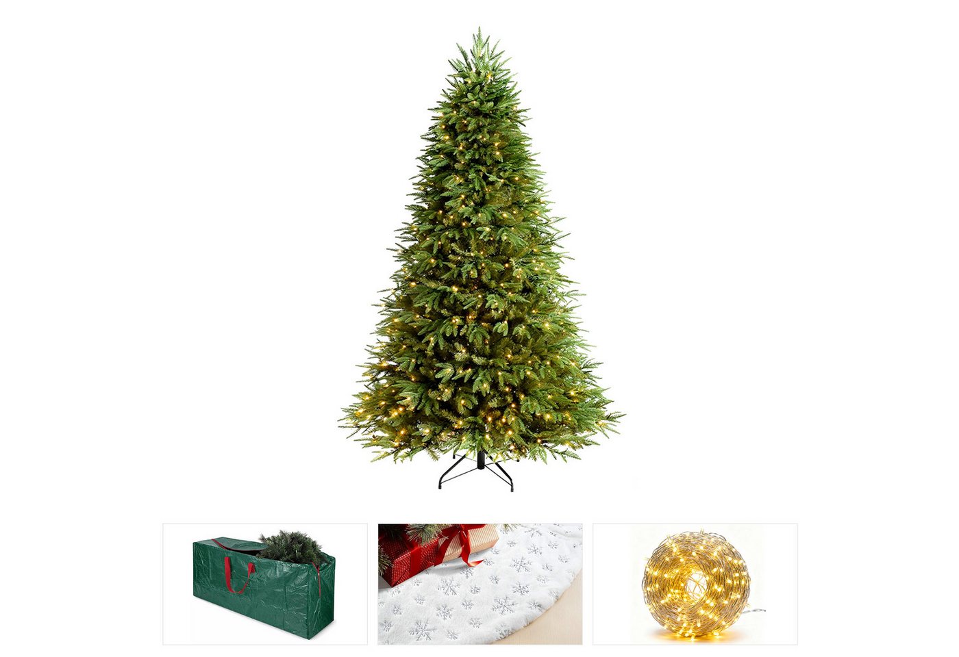 SEHAUSEU Künstlicher Weihnachtsbaum Tannenbaum, Weihnachtsdeko, Christbaum, Kunstbaum 150/180 cm SEHAUSEU Künstlicher Weihnachtsbaum Tannenbaum, Weihnachtsdeko, Christbaum, Kunstbaum 150/180 cm von SEHAUSEU