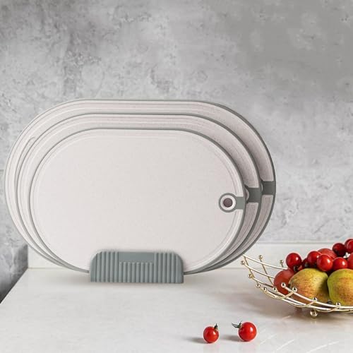 Schneidebrett 3 Stück Weizenstroh Schneidbrett Cutting Board mit Saftrillen Rutschfeste Griffe Hängenden Löchern und Sockel BPA-Free Küchenbrett Schneidebrett 3 Stück Weizenstroh Schneidbrett Cutting Board mit Saftrillen Rutschfeste Griffe Hängenden Löchern und Sockel BPA-Free Küchenbrett von SEHAUSEU