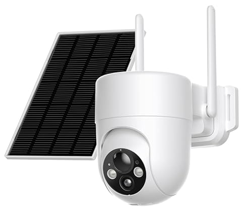 SEHMUA 2K Akku-WLAN-Überwachungskamera mit Solarpanel – 360° Schwenkbar, Nachtsicht & IP66 von SEHMUA