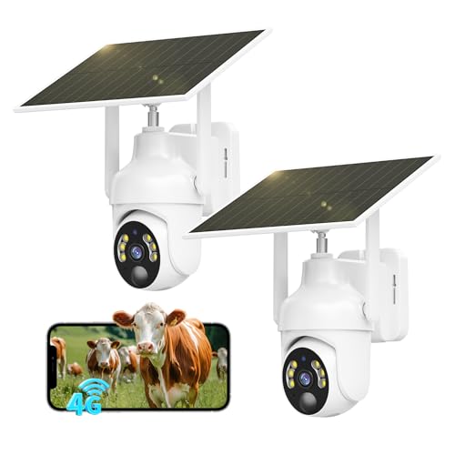 SEHMUA 4G LTE Überwachungskamera Aussen mit SIM Karte, Solar IP Kamera ohne WLAN mit PIR Erkennung, 2K-Auflösung, benutzerdefinierte Alarmzonen, Scharfe Farbnachtsicht, 2-Wege-Audio, IP66, 2er-Pack SEHMUA 4G LTE Überwachungskamera Aussen mit SIM Karte, Solar IP Kamera ohne WLAN mit PIR Erkennung, 2K-Auflösung, benutzerdefinierte Alarmzonen, Scharfe Farbnachtsicht, 2-Wege-Audio, IP66, 2er-Pack von SEHMUA