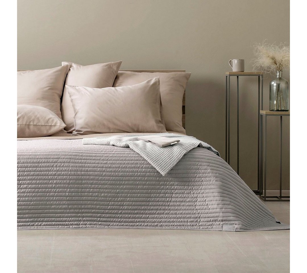 Bettüberwurf Living Trend Taupe hell 240x220 cm, SEI Design, gesteppte Tagesdecke von SEI Design