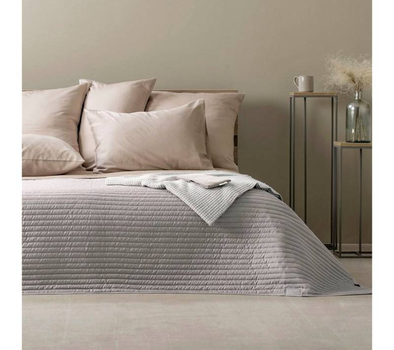 SEI Design Bettüberwurf Living Trend Taupe hell 240x220 cm, gesteppte Tagesdecke von SEI Design