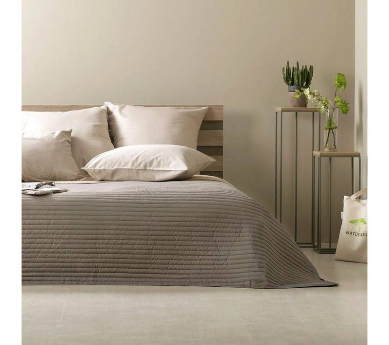 SEI Design Bettüberwurf Living Trend 240x220 Taupe, Wendedecke Tagesdecke von SEI Design