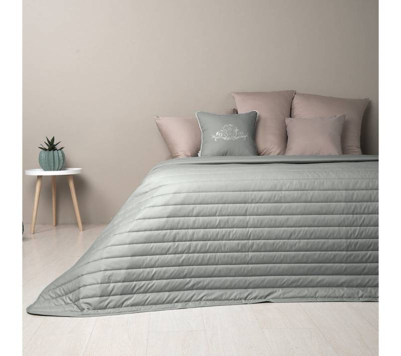 SEI Design Bettüberwurf Tagesdecke Überwurf für Bett Sofa - Liniensteppung – Wendedecke, Wendedecke Bettüberwurf von SEI Design