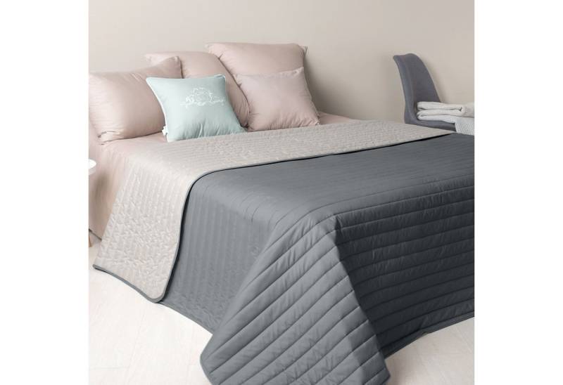 SEI Design Bettüberwurf Tagesdecke Überwurf für Bett Sofa - Liniensteppung – Wendedecke, Wendedecke Bettüberwurf SEI Design Bettüberwurf Tagesdecke Überwurf für Bett Sofa - Liniensteppung – Wendedecke, Wendedecke Bettüberwurf von SEI Design