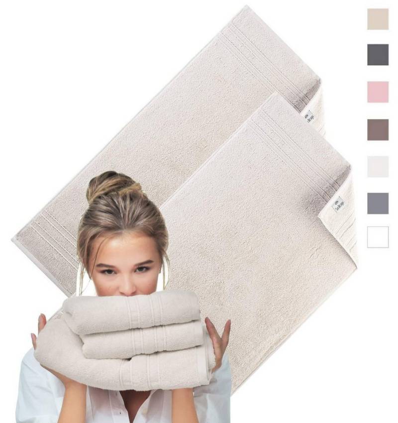 SEI Design Handtuch Set Doppelpack Aqua Fibro 70x140, Frottee (Set, 2-St), 100% Ägäis Baumwolle von SEI Design