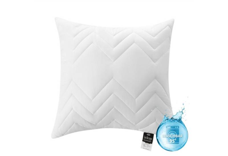 SEI Design Kopfkissen Nordic Füllkissen, Füllung: Polyester, Bezug: Mikrofaser gesteppt, Seitenschläfer, Rückenschläfer, Bauchschläfer, 2-tlg., 95°C waschbar von SEI Design