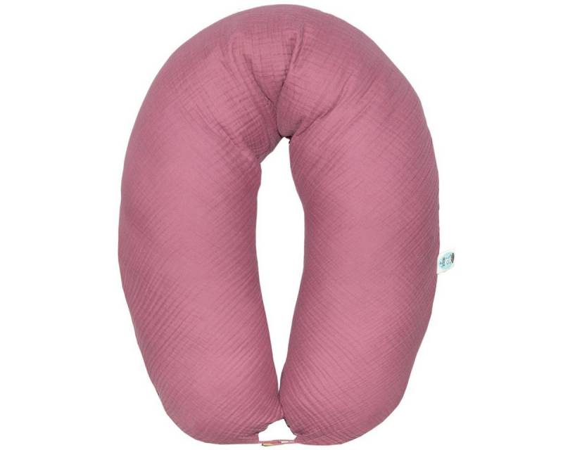 SEI Design Stillkissen Kreise rosa, Schwangerschaftskissen mit Bezug, Musselin BIO Baumwolle von SEI Design