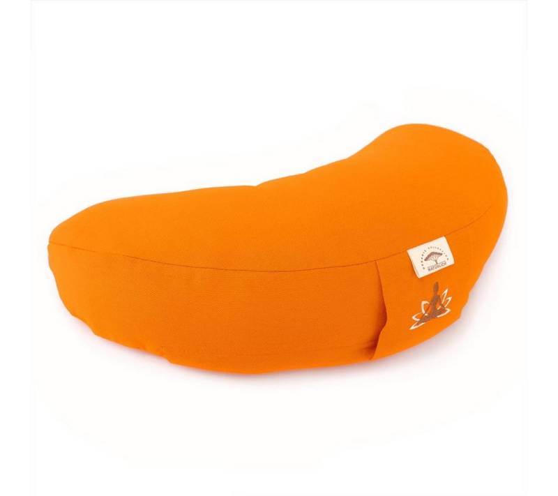 SEI Design Yogakissen Meditationskissen Yogakissen Halbmond mit Buchweizenschalen Füllung, gesticktes Motiv von SEI Design
