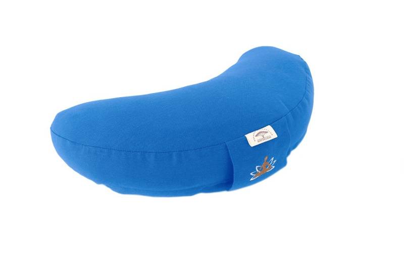 SEI Design Yogakissen Meditationskissen Yogakissen Halbmond mit Buchweizenschalen Füllung, gesticktes Motiv von SEI Design
