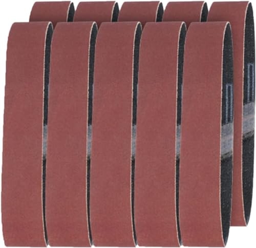 Aluminiumoxid-Schleifbänder, 10 Stück, 25 x 330 mm, Schleifbänder, Schleifband, Anti-Verstopfungsfunktionen, Schleifband, Körnung 120/320/600, for Schleifen von Holz(Color:600) von SEIBES