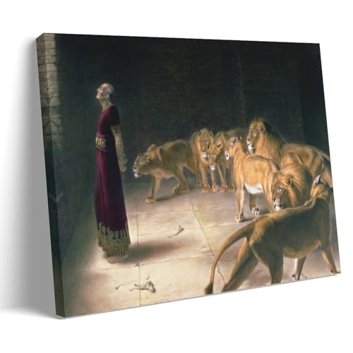 SEIBES Daniel Answer to The King in The Lions Den Von Briton Riviere Poster Kunstwerke Kunstdruck Wandkunst Gemälde Leinwand Geschenk Dekor Zuhause Dekorativ 60 x 90 cm von SEIBES