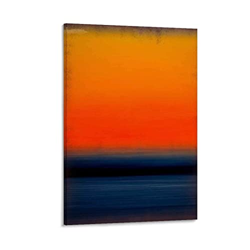 SEIBES Mark Rothko Kunstdruck, Poster, Kunstdruck, Leinwand, Gemälde, Dekoration, Foto, Geschenke, Zuhause, moderne Dekorationen, 40 x 60 cm, Blau / Schwarz / Orange von SEIBES