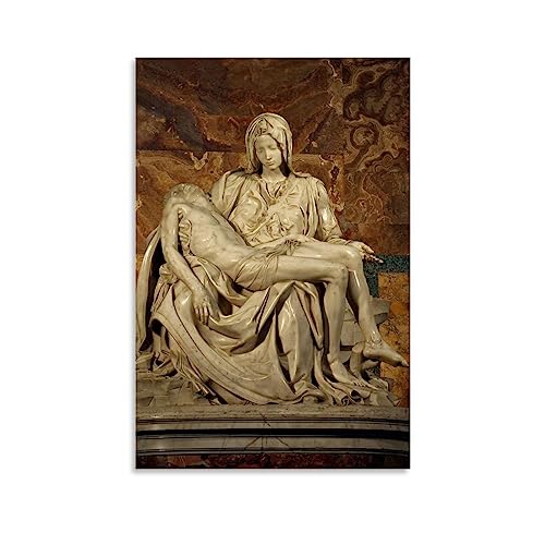 SEIBES Pieta, St. Peter's Basilica von Michelangelo Buonarroti Poster, Kunstwerke, Leinwand, Raum, ästhetische Wandkunstdrucke, Zuhause, moderne Dekoration, Geschenke, 20 x 30 cm von SEIBES