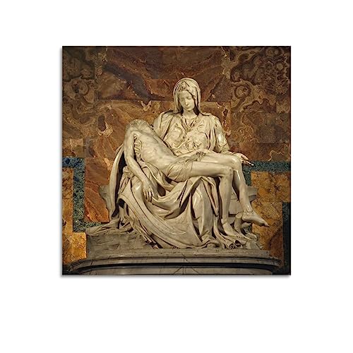 SEIBES Pieta St. Peter's Basilica von Michelangelo Buonarroti Poster Wandkunst Gemälde Leinwand Geschenk Wohnzimmer Drucke Schlafzimmer Dekor Kunstwerke 70 x 70 cm von SEIBES