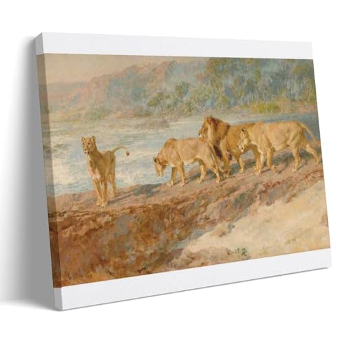 SEIBES Poster auf Leinwand und Wandkunst, Motiv: On The Ufer eines afrikanischen Flusses von Briton Riviere, moderne Familienschlafzimmer-Dekoration, 20 x 30 cm SEIBES Poster auf Leinwand und Wandkunst, Motiv: On The Ufer eines afrikanischen Flusses von Briton Riviere, moderne Familienschlafzimmer-Dekoration, 20 x 30 cm von SEIBES