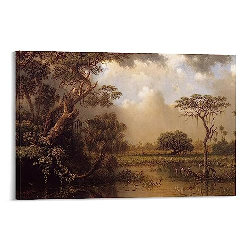 SEIBES The Great Florida Marsh von Martin Johnson Head Malerkunstwerk, Wandkunst, Geschenke, Schlafzimmer, Drucke, Heimdekoration, hängendes Bild, 60 x 90 cm von SEIBES