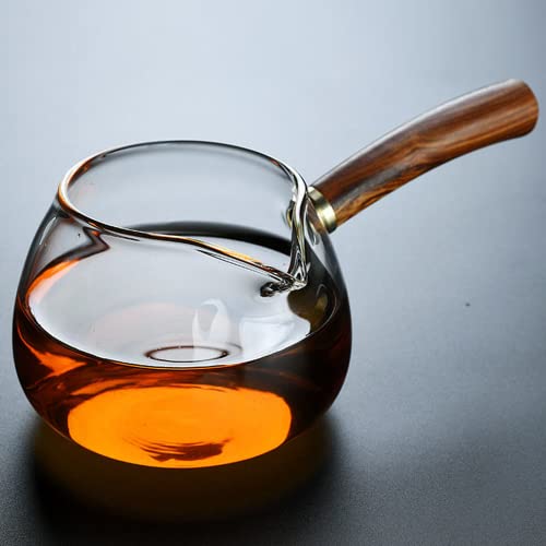 Teetasse,Glastasse, 360ml Chinesische Glas Seite Griff Fair Tasse Cha Hai Tee Tasse Kung Fu Tee-Set Tee Zeremonie von SEIBES