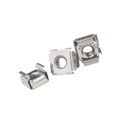 SEIDER 1/2/5/10 Stück M4 M5 M6 M8 M10 M12 A2-70 304 Edelstahl Quadratischer Clip Schwimmende Käfigmutter for Serverschrank Regal Rack Mount Muttern(10Pcs M5) von SEIDER