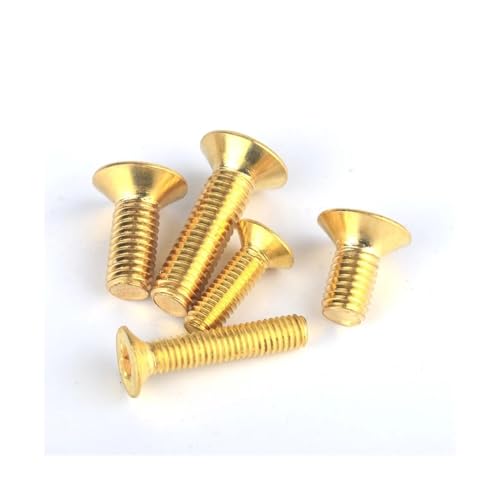 10/20 Stück M2 M2,5 M3 M4 M5 M6 M8 Flachsechskantschrauben aus reinem Messing mit Innensechskant und Senkkopf(M4x20 (10pcs)) von SEIDER