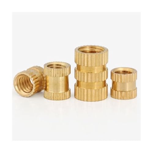 10-100 Stück M2 M2.5 M3 M4 M5 M6 M8 M10 Messingeinsatz Mutter Spritzguss Messing Rändelgewinde Einsätze Muttern(Length 10mm,M3 OD4.2mm 100PCS) von SEIDER