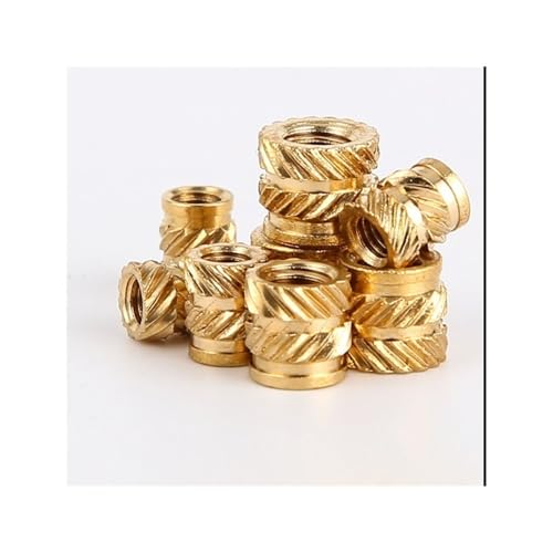 100 Stück Heat Set Einlegemuttern Innengewinde Messing Rändeleinsätze Mutter Einbettungsteile Presspassung in Löcher for 3D-Druck M3(M3x5.0x4.0) von SEIDER