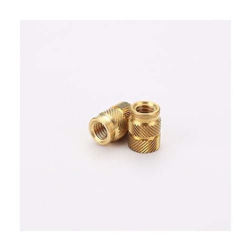 100 Stück Messing Hot Melt Einlegemuttern Heizform Kupfer Gewindeeinsätze Mutter SL-Typ Doppeltwill Rändeleinspritzung Messingmutter M2 M3(M3 X D5.0 X L7.0) von SEIDER