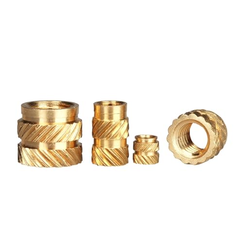 100 Stücke M2 M2,5 Einsatz Rändelmuttern Messing Hot Melt Einsatz Muttern Heizung Form Kupfer Gewinde Einsätze Mutter(M2.5x4x3.5 (100pcs)) von SEIDER