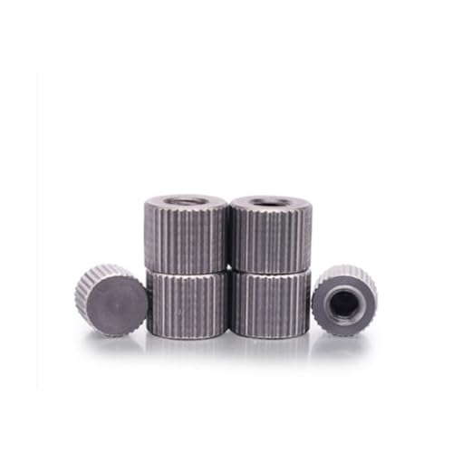 2/10 teile/los M2 M2.5 M3 M4 M5 M6 M8 Edelstahl Messing Kleiner Kopf Rändelmutter Mutter Hand Anziehen(Stainless steel,M6 5pcs) von SEIDER