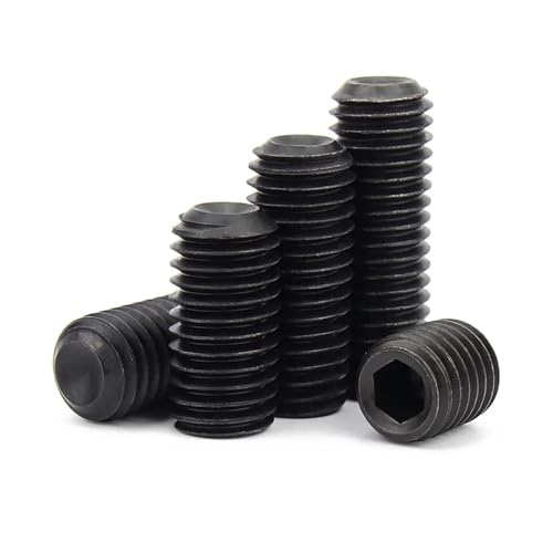 5/50 Stück M3 M4 M5 M6 M7 M8 M10 M12 Feingewinde Schwarz 12,9 Stahl Innensechskant Innensechskant Ringschneide Madenschraube Gewindestift(10pcs M8x1x12) von SEIDER