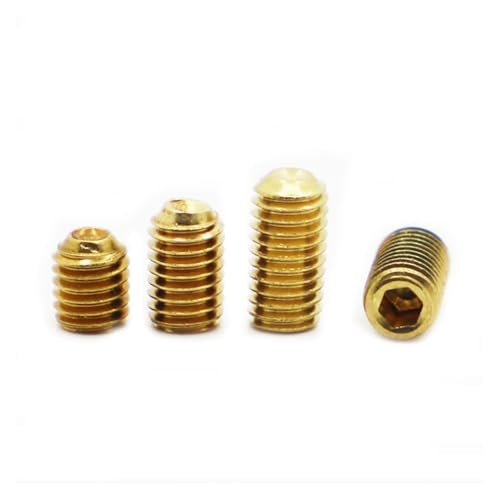 SEIDER 5–10 Stück M2 M2,5 M3 M4 M5 M6 M8 M10 DIN916 Messing Innensechskant Stellschraube Headness Madenschrauben(10mm,M4 5pcs) von SEIDER