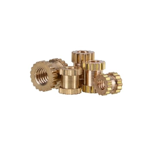 50 Stk. Gewinde Messing Rändeleinsätze Mutter Heat Set Einlegemuttern Einbettungsteile Buchse Presspassung in Löcher for 3D-Druck M2 M3 M4 50 Stk(M2X6X3.5) von SEIDER