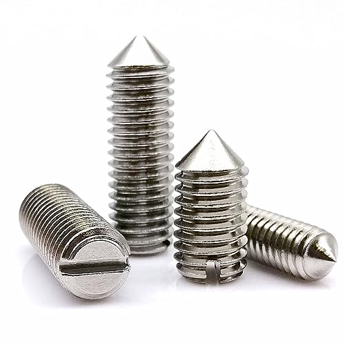 M1,6 M2 M2,5 M3 M4 M5 M6 M8 M10 GB71 304 A2-70 Edelstahl Schlitzkopf Kegelspitze Konisches Ende Kopflose Madenschraube Stellschraube (Color : 3.5mm, Size : 10pcs M1.6) von SEIDER