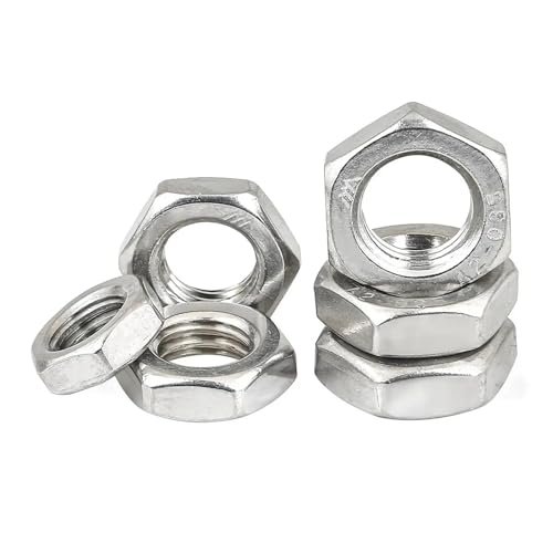 M6 M8 M10 M12 M14 M16 M18 M20 304 Edelstahl Linksgewinde Dünne Mutter Kontermutter(M14(3PCS)) von SEIDER